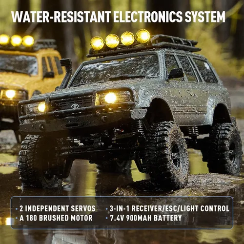 Miniatura 6 de BEEZRC FMS RC Crawler 1/18 FCX18 Land Cruiser LC80 RTR Toyota con licencia 4WD RC Rock Truck 2.4Ghz 900mAh Hobby Grade RC Modelo de automóvil Mini