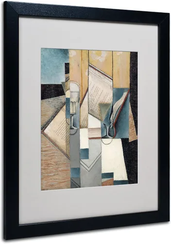 Trademark Fine Art The Book 1913 - Obra de arte de Juan Gris, marco negro, 16 x 20 pulgadas