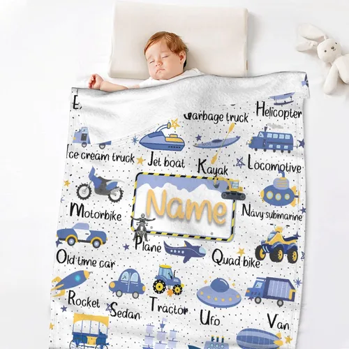 Miniatura 6 de Manta de bebé personalizada para niñas y niños, manta de bebé personalizada con nombre para niños pequeños, bebés, baby shower, recién nacidos