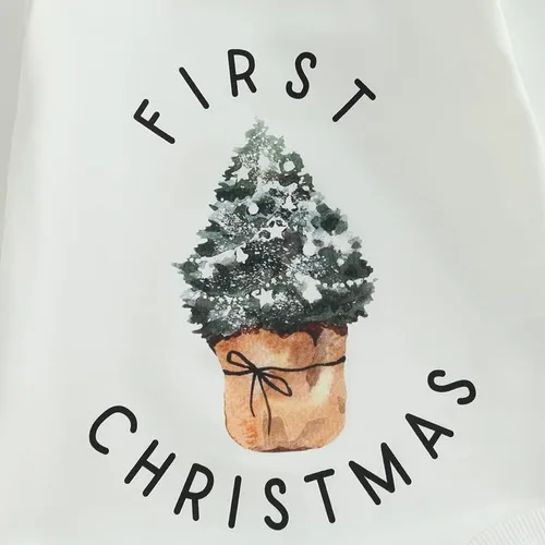 Miniatura 4 de FYBITBO Traje de Navidad para bebé niña y niño sudadera con cuello redondo manga larga suéter retro ropa de otoño