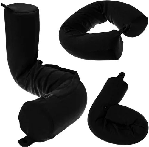 Miniatura 10 de Dot&Dot Travel Pillow Neck Pillow with Hood for Airplane Sleeping, Memory Foam Pillow with Chin Support, Detachable Hoodie, Washable Cover