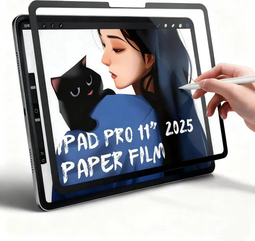 Miniatura 8 de Protector de pantalla de papel, 11 pulgadas, protector de pantalla magnético mate para iPad Air6/7 2024/2025, antirreflejo, desmontable