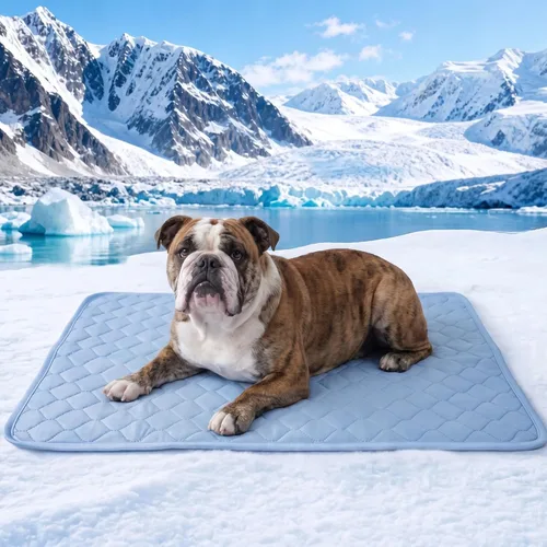 Miniatura 12 de PatiencET Tapete refrescante para perros, 22 x 28 pulgadas, tapete fresco para mascotas para perros y gatos, almohadilla refrescante de seda