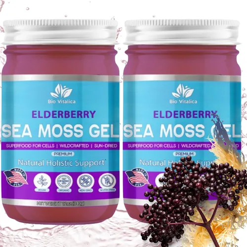 Miniatura 18 de BioVitalica - Gel orgánico de musgo marino irlandés de 12 onzas, fabricado en Estados Unidos, Dr.Sebi Wildcrafted Seamoss - Superalimento vegano