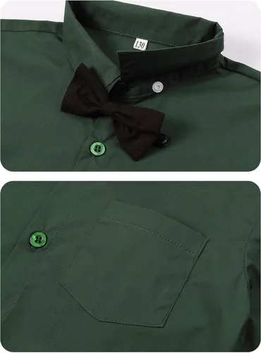 Miniatura 49 de A&J DESIGN Conjunto de ropa formal para niños pequeños con tirantes y tirantes