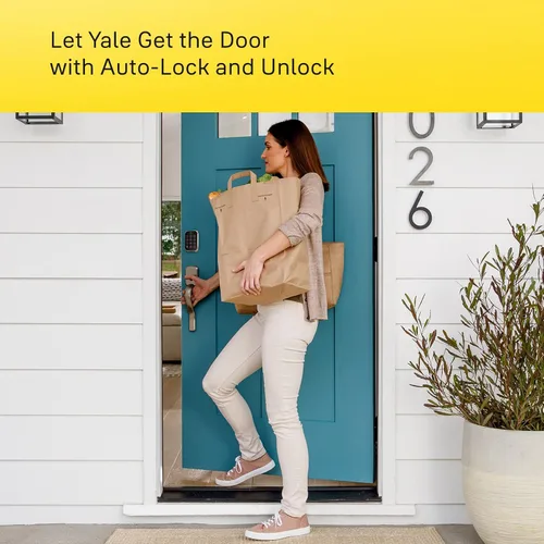 Miniatura 4 de Yale Assure Lock 2 - Cerradura con teclado y Bluetooth con palanca Norwood en cuero negro satinado