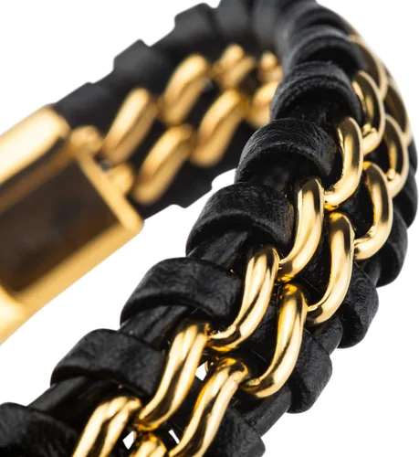 Miniatura 8 de SERASAR Premium Genuine Leather Bracelet Steel for Men in Black Magnetic Stainless Steel Clasp in Black, Silver and Gold Exclusive Jewelry Box