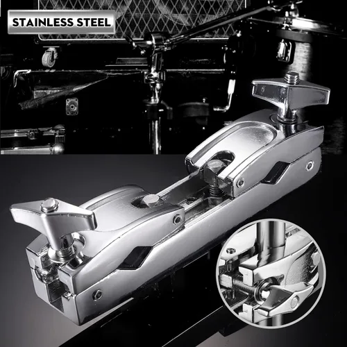 Miniatura 4 de Facmogu Pinza múltiple plateada, construcción ajustable de liberación rápida con material de acero inoxidable premium, soporte para montaje