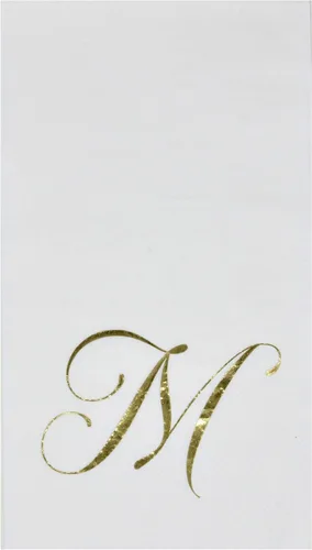 Miniatura 16 de Gift Boutique 100 Servilletas Doradas con Monograma para Invitados Letra B Paquete de Papel Desechable Elegante de Lámina Dorada Metálica Servilleta