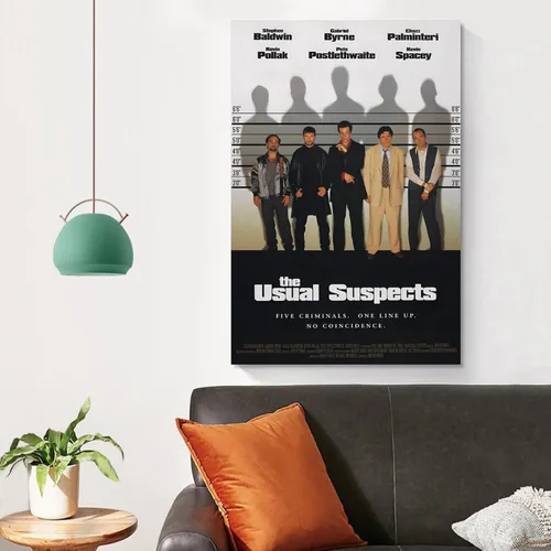 Miniatura 4 de ADOVZ Pósteres de películas retro de The Usual Suspects de los años 90, póster vintage para decoración del hogar, arte de pared, impresión de imagen
