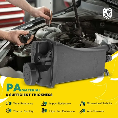 Miniatura 4 de YHTAUTO Depósito de expansión del depósito de desbordamiento de recuperación de refrigerante del motor con tapa y sensor presurizados para 1995-2003