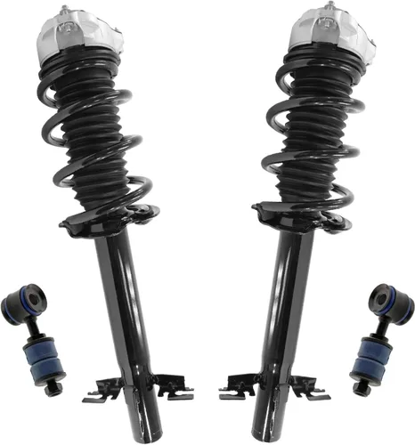 Miniatura 80 de Detroit Axle - Kit de puntales delanteros 2WD para Ford F-150 2005-2008 Lincoln Mark LT 2005-2008, 2 puntales con muelle helicoidal, 2 enlaces