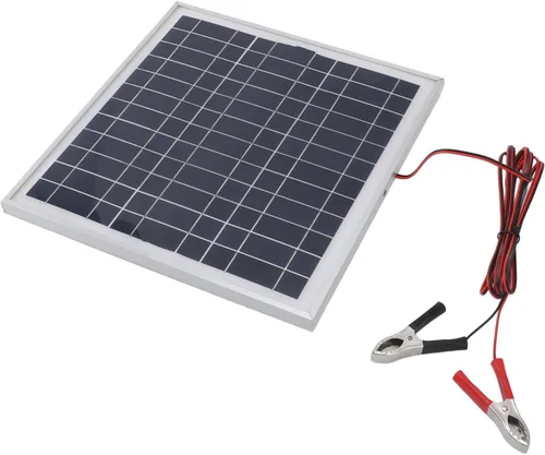 Miniatura 8 de Acouto : 50W Portable Solar Panel Monocrystalline Silicon Solar Panel with 9.8FT Cable 18V Red and Black Battery Clips RV Camping Hiking with Battery