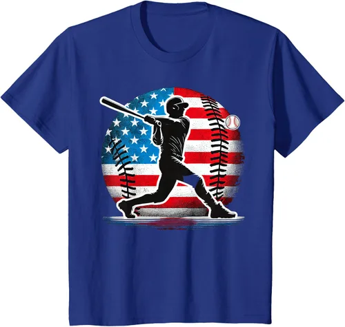 Miniatura 16 de Camiseta de jugador de béisbol estadounidense con bandera de Estados Unidos