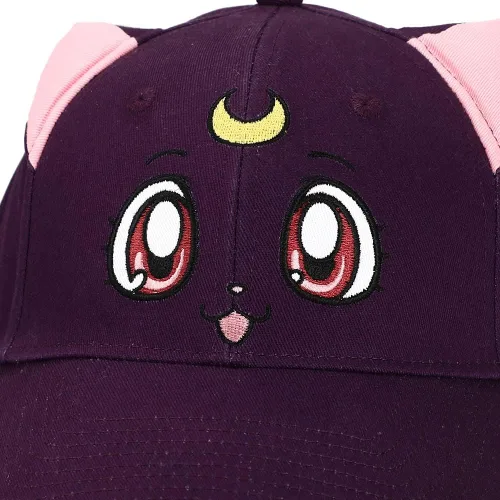 Miniatura 3 de Sailor Moon Luna Sombrero Snapback con cara de gato, violeta, Violeta, talla única