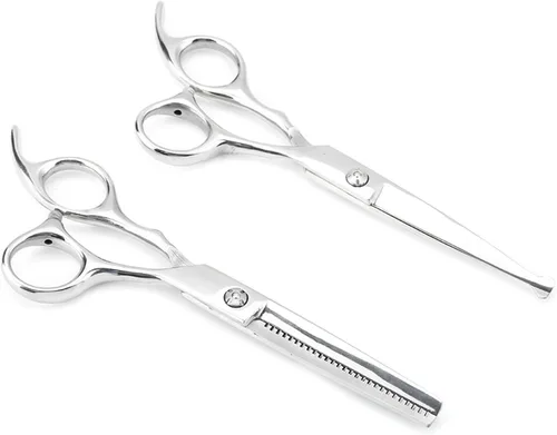 Miniatura 3 de Tijeras de peluquería, Tijeras de adelgazamiento de corte Conjunto de tijeras texturizantes para el cabello Salón de la Familia de Diente Plano