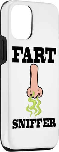 Miniatura 3 de iPhone 12/12 Pro Fart Sniffer Shirt, Gross Dad Joke camiseta, extraño y divertido estuche de pedos