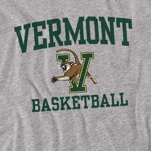 Miniatura 2 de University Of Vermont Camiseta oficial de baloncesto para niños y niñas, Athletic Heather, Grande