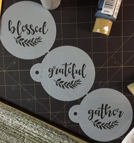 Miniatura 4 de Plantilla de galletas Grateful, Blessed And Gather C993 de Designer Stencils