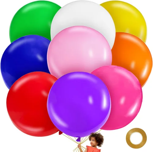 Miniatura 47 de 200 globos de 5 pulgadas, colores surtidos, pequeños globos de látex arcoíris para fiesta, cumpleaños, baby shower, aniversario, festival