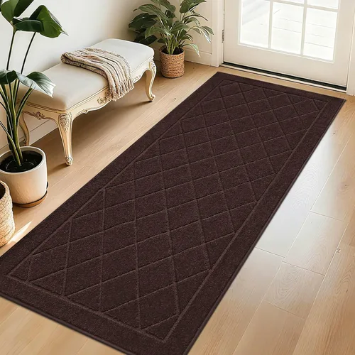 Miniatura 28 de BEQHAUSE Tapete para puerta de 20 x 32 pulgadas, tapete antideslizante para puerta, lavable, tapete para puerta de perro, resistente a las manchas