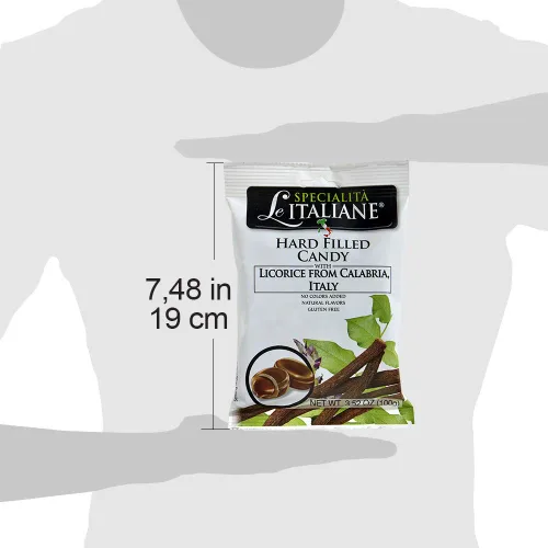 Miniatura 3 de Serra Caramelos rellenos duros con regaliz de Calabria, 3.52 onzas (paquete de 12)