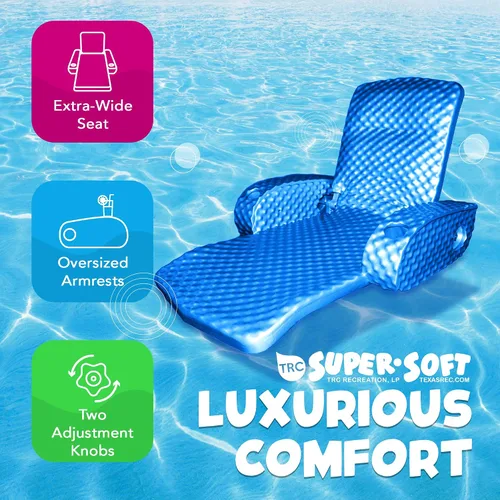 Miniatura 4 de TRC Recreation Super Soft Adjustable Pool Recliner Float Portable Comfortable Chair Lounger with Cup Holders for Swimming Pool Essentials