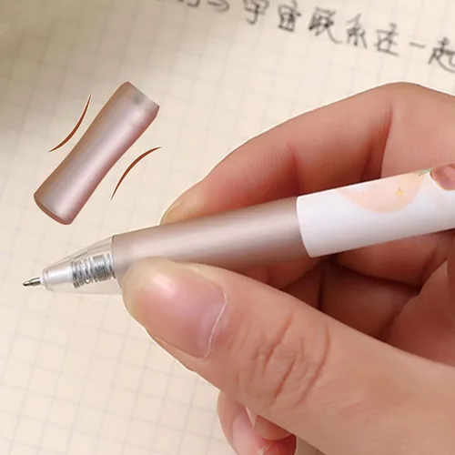 Miniatura 5 de MOZXIRZ 4 piezas de bolígrafos de gel retráctiles con flores, tinta negra, 0.5mm, para niñas/mujeres, lindos, estéticos, bolígrafos para Flor-1