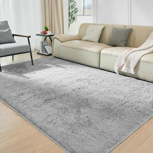 Miniatura 22 de Alfombra ultra suave para sala de estar, alfombra mullida de área 4X6 para dormitorio, alfombras modernas de pelo largo, alfombra suave