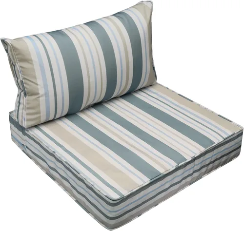 Miniatura 61 de AAAAAcessories Cojines de asiento para exteriores, resistentes a la decoloración, cojines de repuesto impermeables para muebles de patio, 21 x 21 x