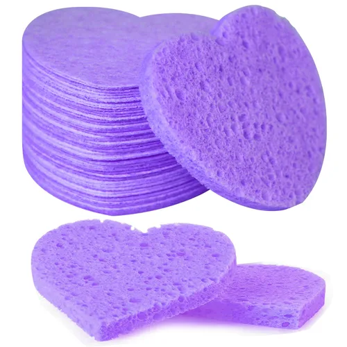 Miniatura 20 de 50 esponjas faciales comprimidas, esponja facial de celulosa 100% natural, esponjas cosméticas profesionales de spa para limpieza facial, mascarilla