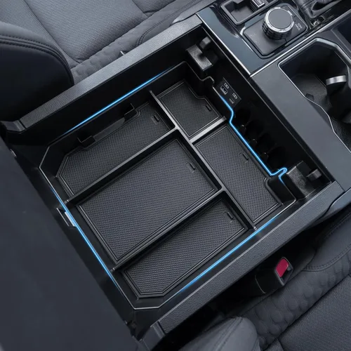 TOPINSTALL 2026 Organizador de consola de tamaño completo Compatible con 2022-2026 Toyota Tundra/Sequoia 2023-2026, caja de almacenamiento de