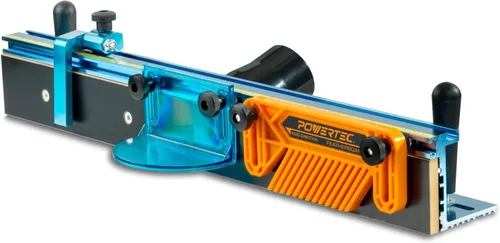POWERTEC Kit de valla de mesa de enrutador, sistema de lujo, 3-3/8 pulgadas de alto, 24 pulgadas de largo, mesa de enrutamiento para carpintería con
