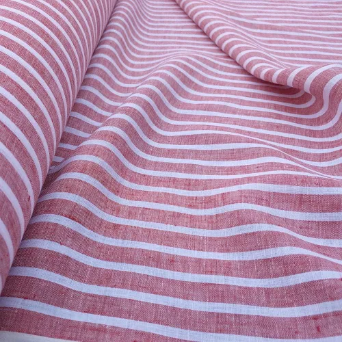 Tela de lino de rayas simples negras | Material versátil y duradero para decoración del hogar y manualidades