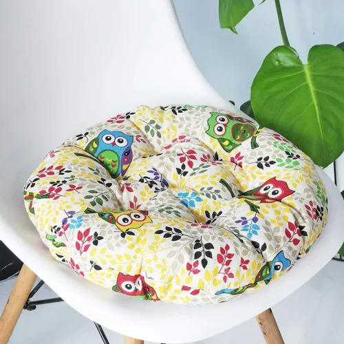 Miniatura 30 de vctops Cojín redondo suave bohemio para silla de jardín, patio, hogar, cocina, oficina, asiento, cojín de 16 pulgadas de diámetro Towel