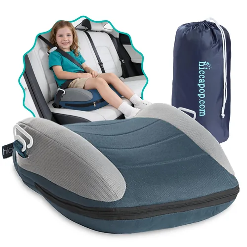 Miniatura 12 de Hiccapop UberBoost Asiento Elevador Inflable para Automóvil Asiento Elevador Estrecho sin Respaldo Inflable para Viajes Asiento Elevador Negro
