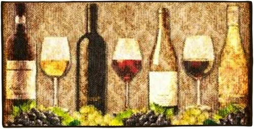 Miniatura 29 de Kashi Home Alfombra de cocina, alfombra de área impresa, piso duradero, tapete para puerta, alfombra antideslizante de granja, respaldo de látex