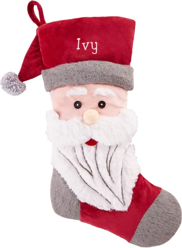 Miniatura 10 de Let's Make Memories - Medias navideñas personalizadas para la familia - Bordadas - De felpa 3D - Decoración navideña - 8"x18" - Familia bastón