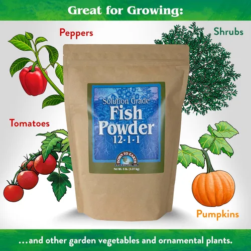 Miniatura 3 de Down to Earth All Natural Fertilizers Polvo de pescado de grado orgánico – Nitrógeno soluble en agua – Hace hasta 250 galones de fertilizante