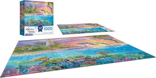 Miniatura 5 de RoseArt - Abraham Hunter - Catching Rays Lighthouse - Rompecabezas de 1000 piezas para adultos