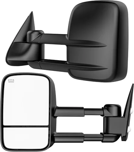 Miniatura 8 de Espejos de remolque calefactables compatibles con Chevy Silverado 2007-2013 y GMC Sierra (2007 nuevo) 1500 2500 3500 HD, Tahoe Suburban Avalanche