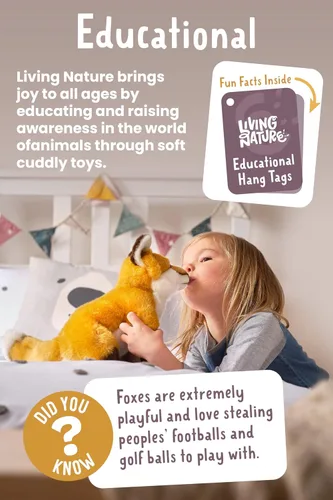 Miniatura 4 de Living Nature Golden Retriever - Animal de peluche Animal de perro esponjoso Juguete suave para niños 8 pulgadas