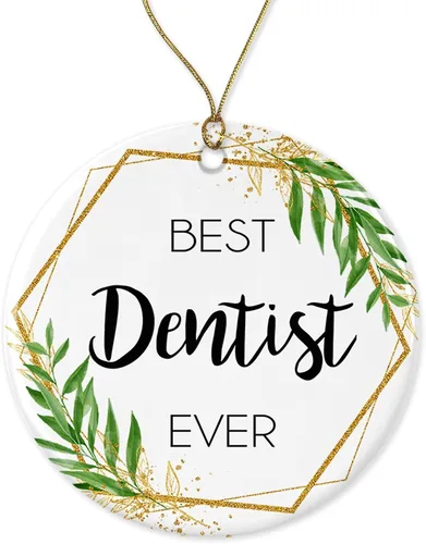 Adorno de Navidad para dentista, regalo de Navidad para dentista, el mejor dentista del mundo, el mejor dentista de la historia, regalos para