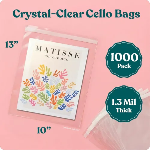 Miniatura 2 de Pack It Chic - Bolsas de celofán resellables transparentes de 10 x 13 pulgadas (paquete de 1000) - Se adapta a impresiones, fotos, documentos de 10