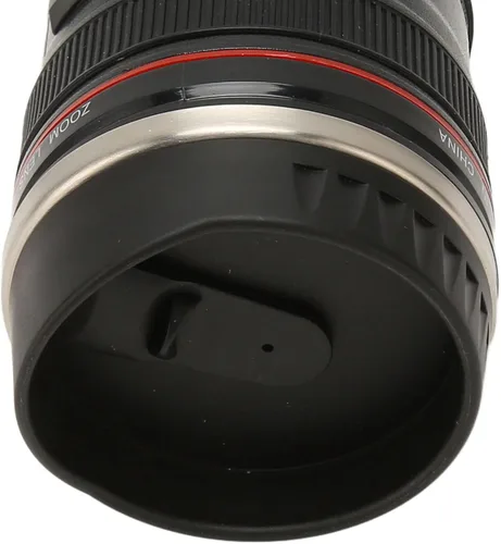 Miniatura 6 de Fdit Taza de café con lente de cámara, taza de viaje de acero inoxidable con tapa, negro, aislada, portátil, para fotógrafos, hombres y mujeres