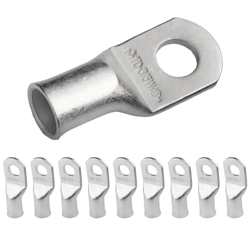 Miniatura 85 de SELTERM 5 piezas terminales de cable de cobre estañado 1/0 AWG perno de 1/2", extremos de cable de batería, terminales de anillo, conectores