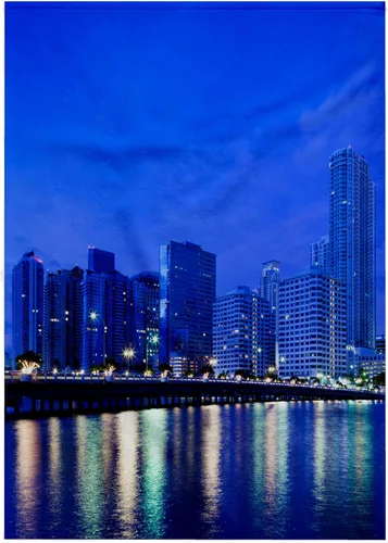 3dRose USA, Florida, Miami, City Skyline from Brickell Key, Dawn. 22x30 Bath Hand Pool Towel