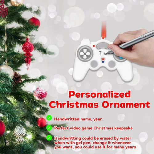 Miniatura 4 de 2025 Adornos de Navidad de videojuegos Adornos personalizados de controlador de videojuegos para amantes de los juegos, adorno de árbol de Navidad