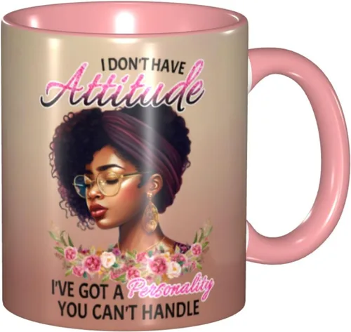 Miniatura 17 de Taza de café, taza de té para mujeres y niñas, taza de diseño único, perfecta para regalos, mujeres afroamericanas afro