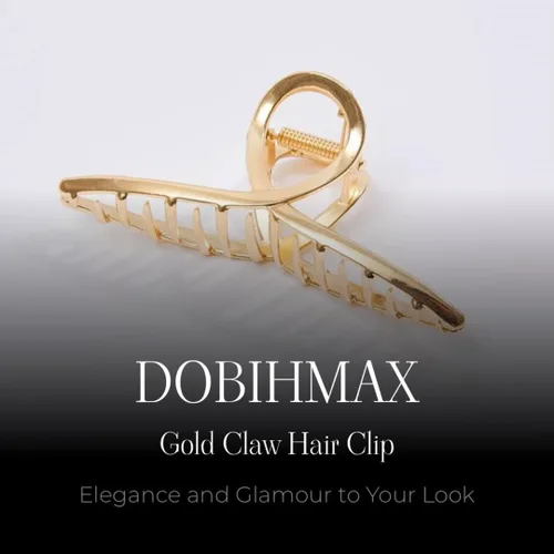 Miniatura 4 de Paquete de 2 pinzas grandes de metal para el cabello con perlas de 4.3 pulgadas, accesorios dorados para el cabello grueso para mujer, sujeción